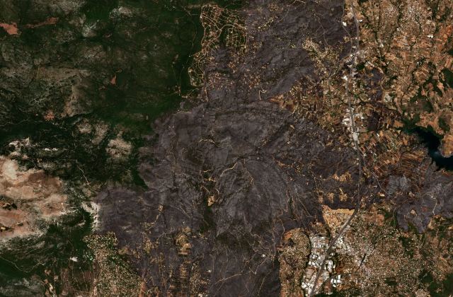 Leégett terület műholdról, 2021. 08. 03.