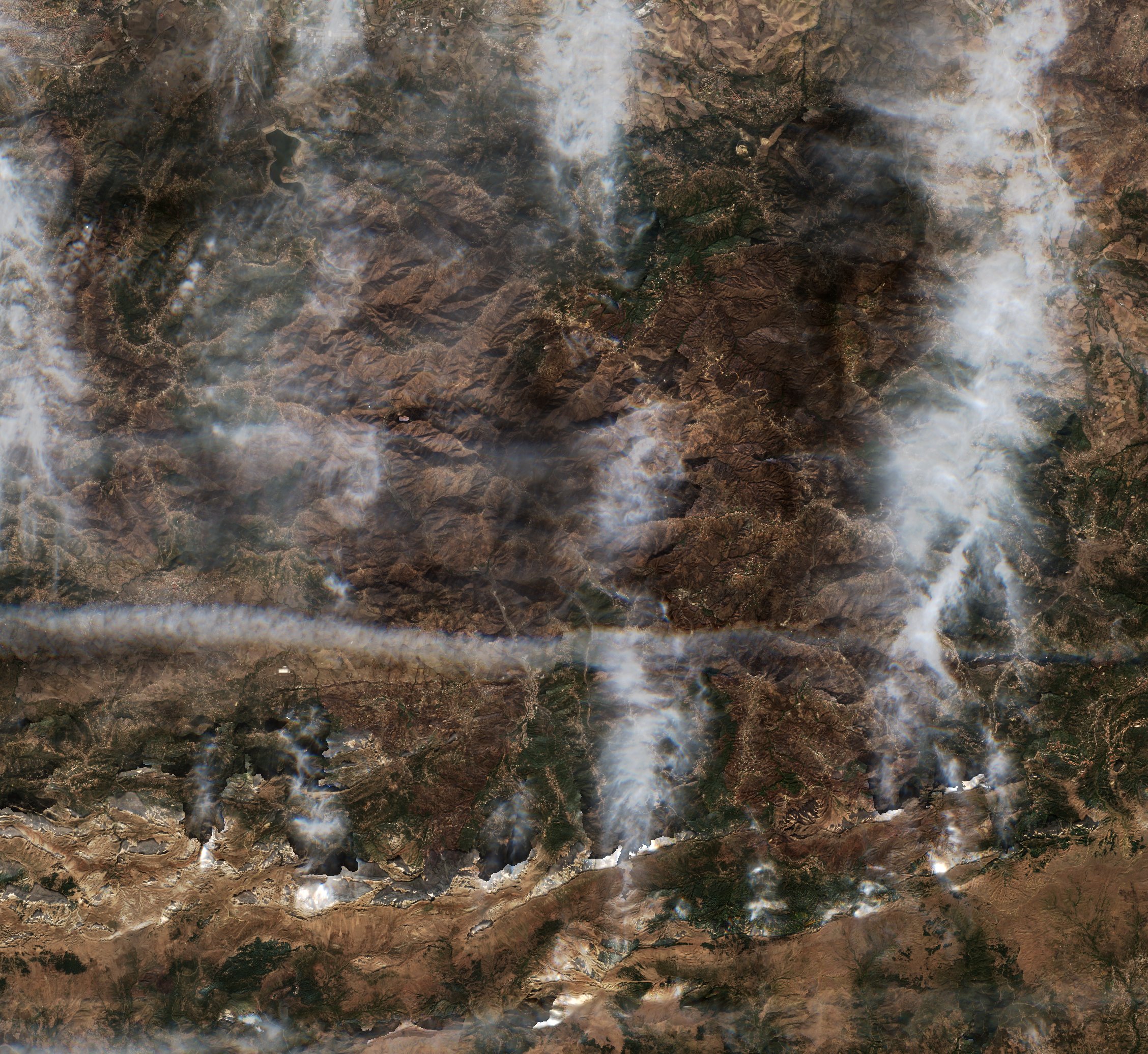 Leégett terület műholdról — ’Aïn el Hammam