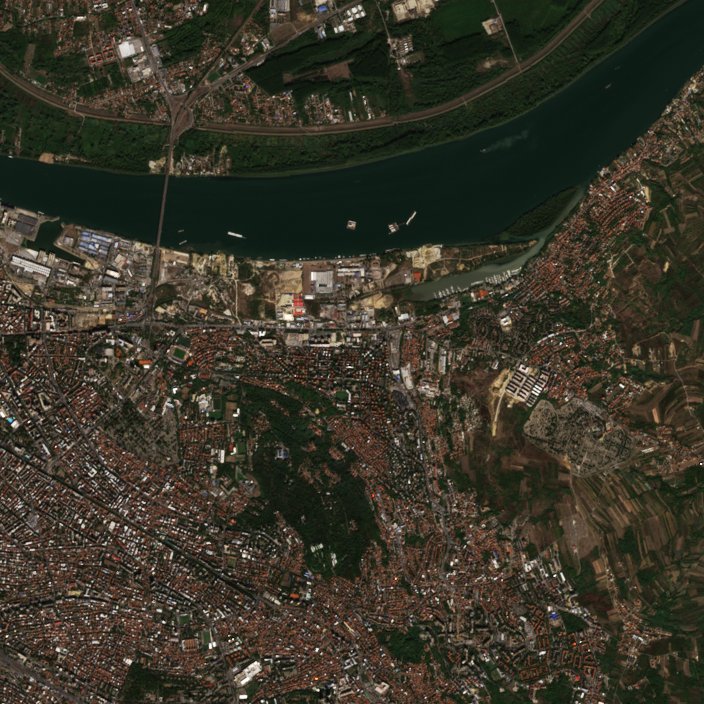 A Belgrade térségében pusztító tűz leégett területe műholdról, 2026. október 2.