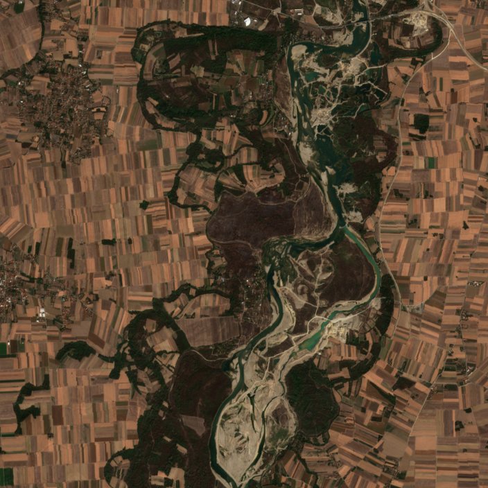 Leégett erdő Szerbia — Sentinel-2 műholdfelvétel, 2026-09-27