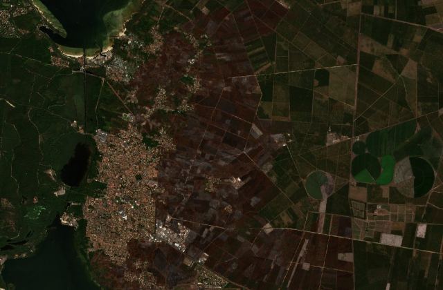 Leégett terület műholdról, 2026. 07. 23.
