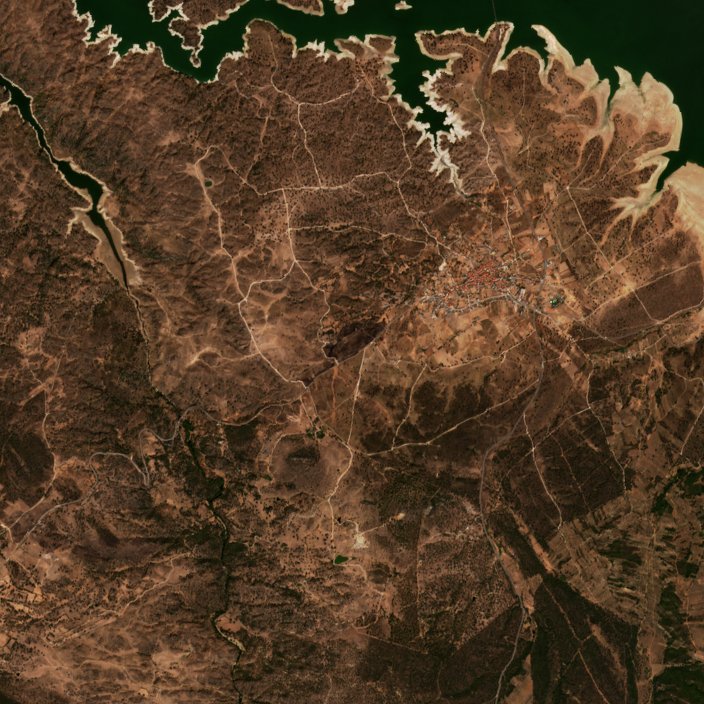 A Bohonal de Ibor térségében pusztító tűz leégett területe műholdról, 2026. szeptember 24.