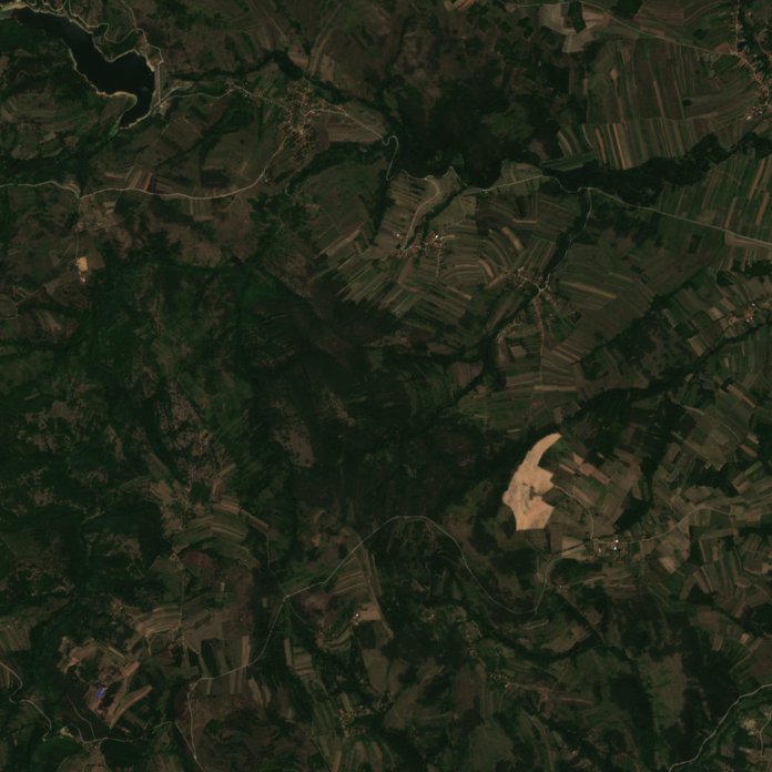 A terület a tűz előtt, 2026. augusztus 3.