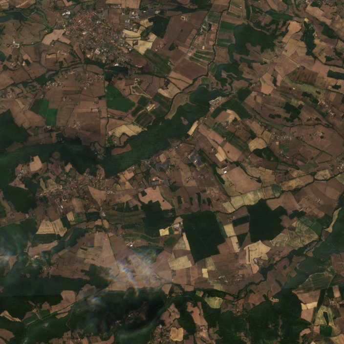 Leégett terület műholdról — Boulogne-sur-Gesse
