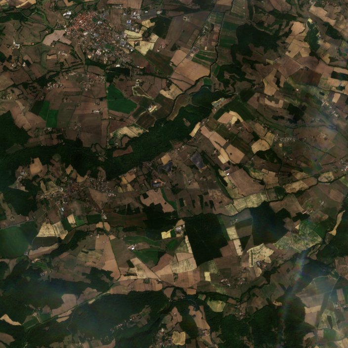 Leégett terület műholdról — Boulogne-sur-Gesse