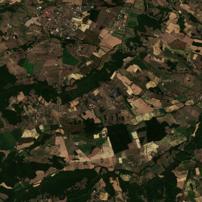 Leégett terület műholdról — Boulogne-sur-Gesse