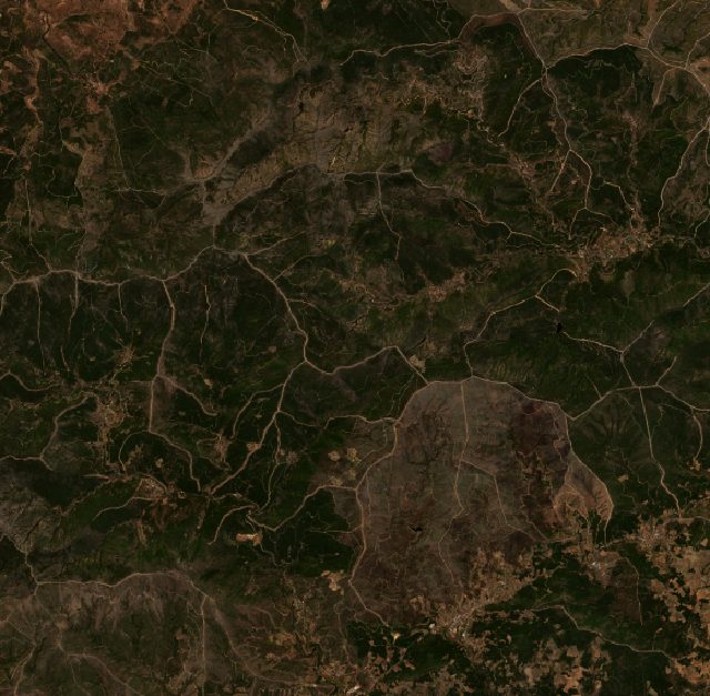 Leégett terület műholdról, 2026. 08. 18.