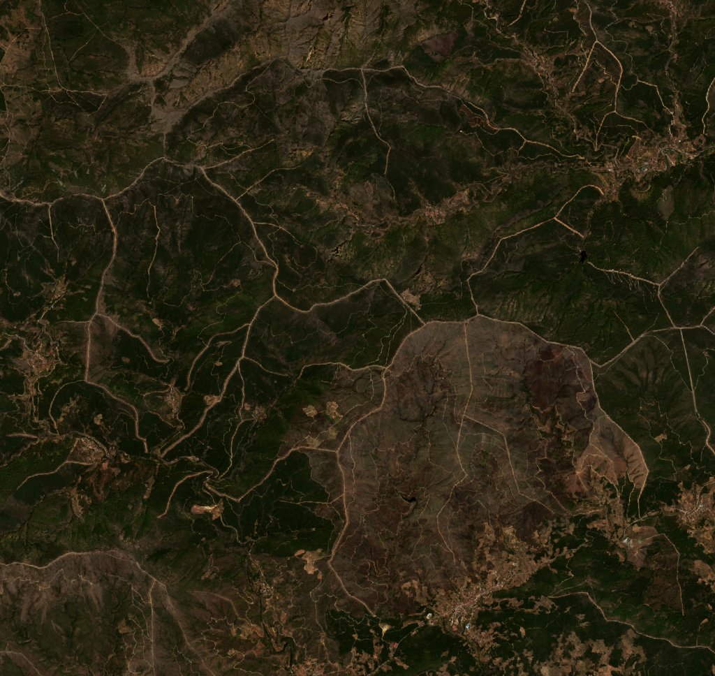 A Caminomorisco térségében pusztító tűz leégett területe műholdról, 2026. augusztus 18.