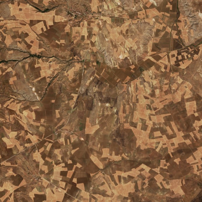 Leégett terület műholdról — Delice