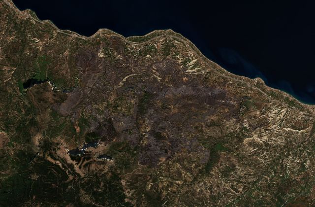 Leégett terület műholdról, 2024. 09. 29.