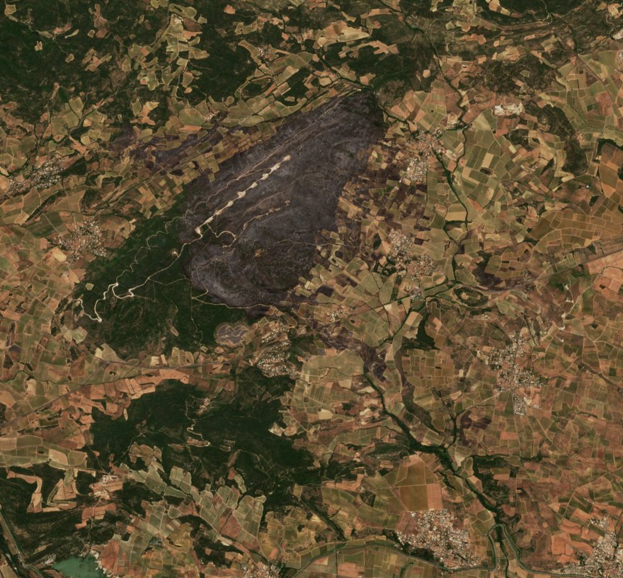 A terület a tűz után, 2026. július 5.