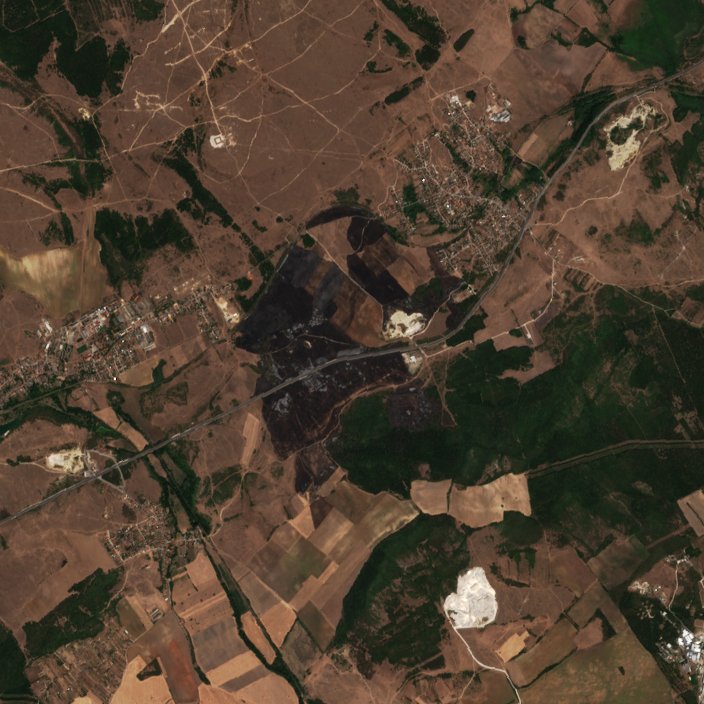 A terület a tűz után, 2026. augusztus 14.