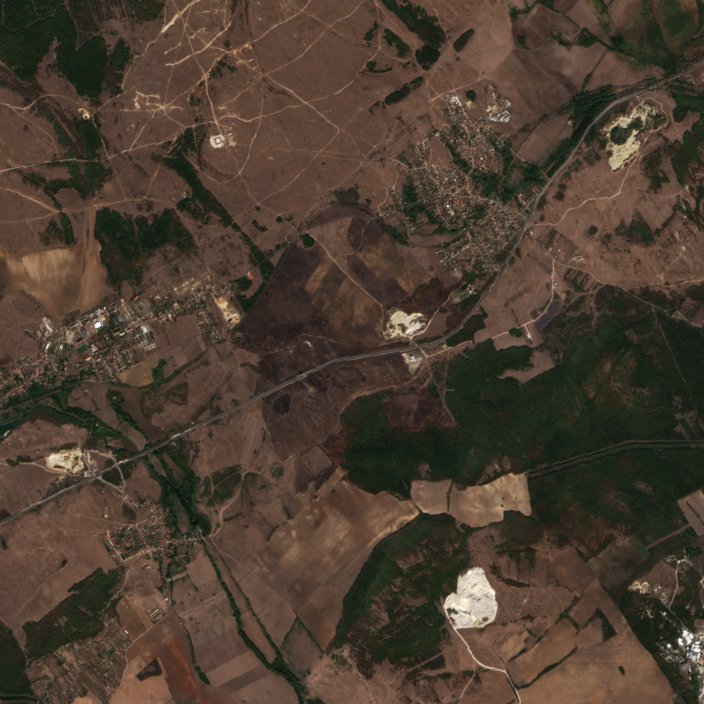 A Hajmáskér térségében pusztító tűz leégett területe műholdról, 2026. szeptember 30.