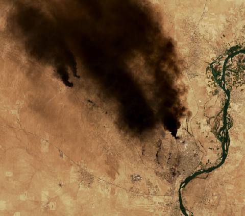 Al Qayyārah térségében 2016-ben