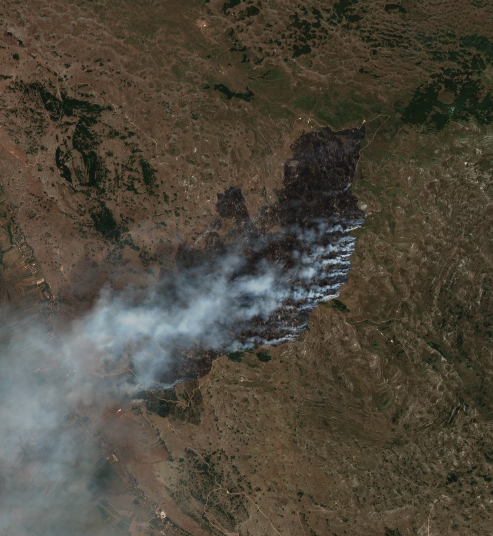Hercegbosanska županija térségében — műholdfelvétel