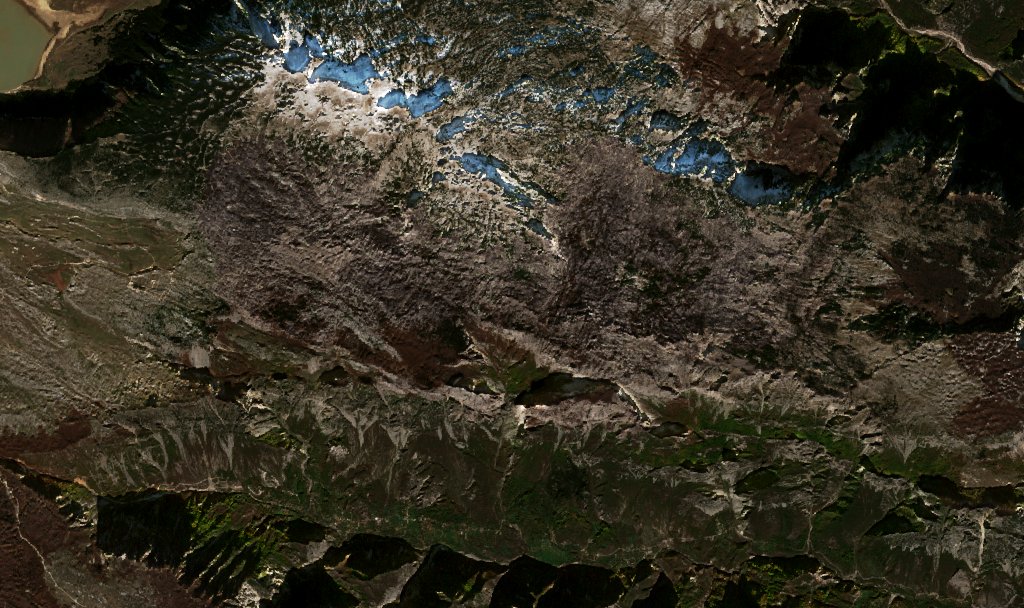 A Jablanica térségében pusztító tűz leégett területe műholdról, 2017. november 1.
