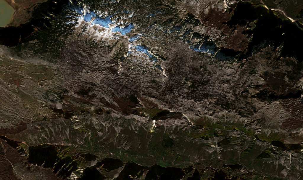 Leégett terület műholdról — Jablanica
