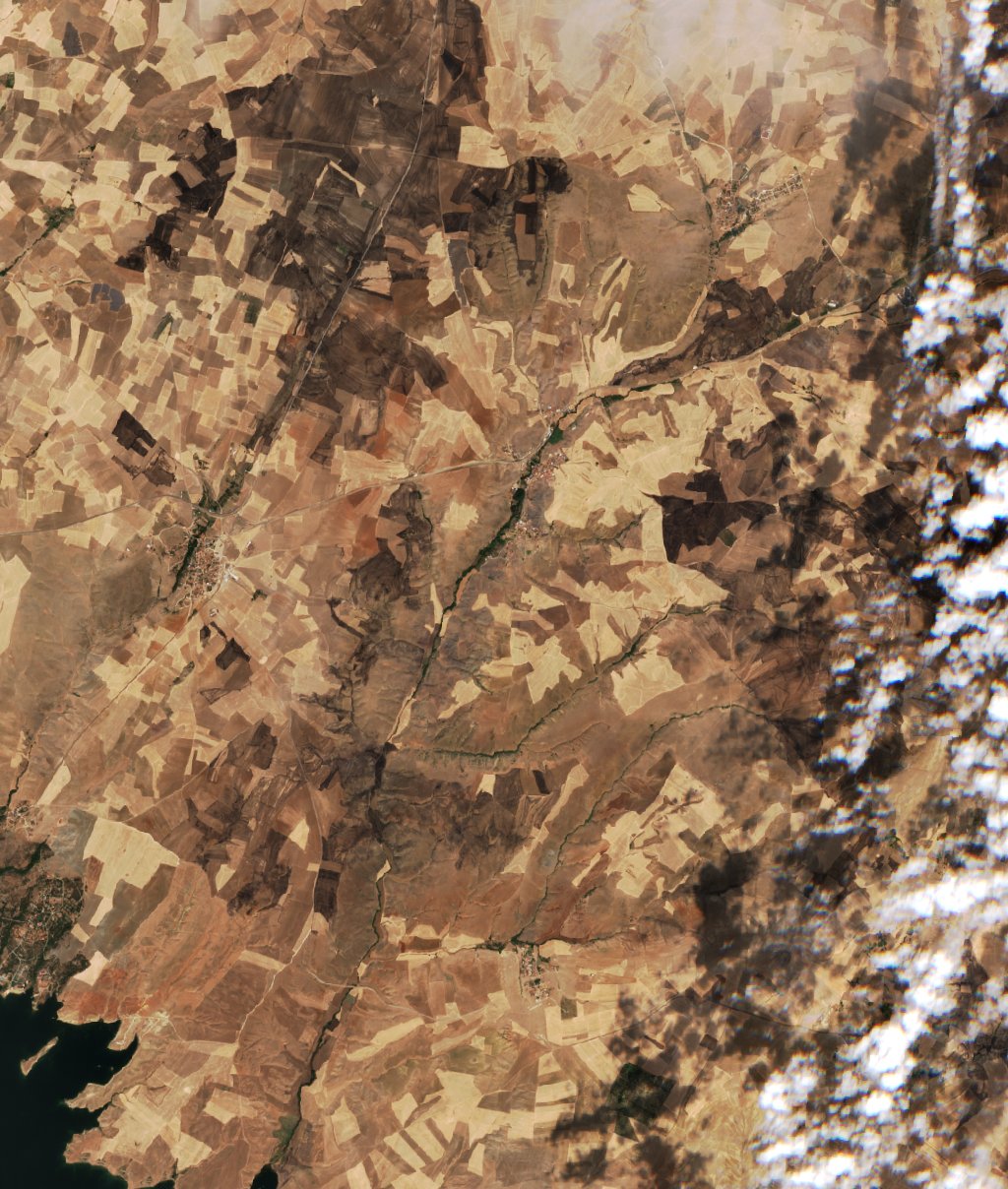 Leégett terület műholdról — Kaman