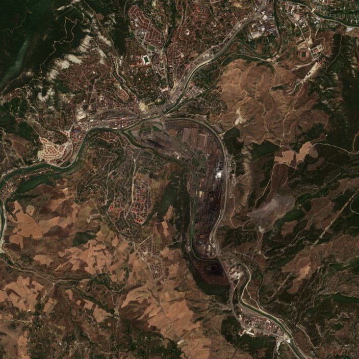 Leégett terület műholdról — Karabük