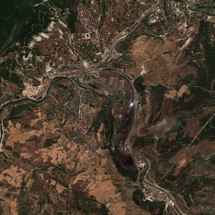 Leégett terület műholdról — Karabük