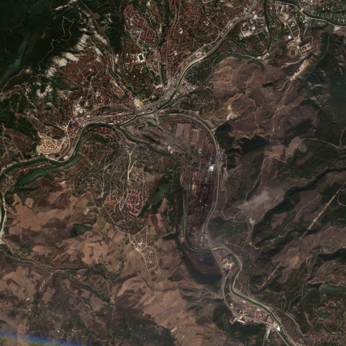 Leégett erdő Törökország — Sentinel-2 műholdfelvétel, 2026-09-22