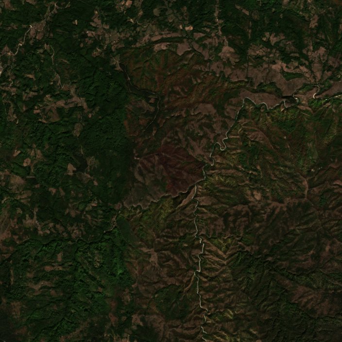 A Kraljevo térségében pusztító tűz leégett területe műholdról, 2026. október 2.