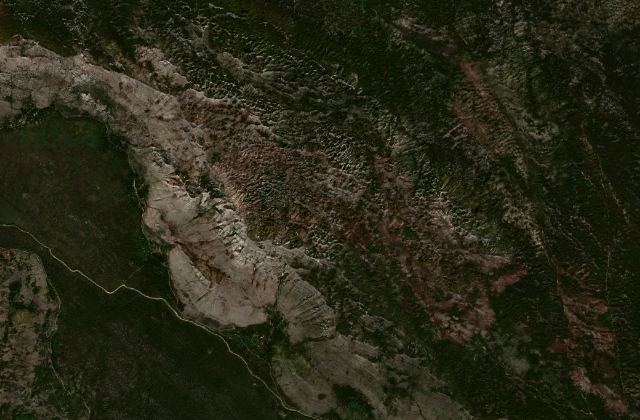 Leégett terület műholdról, 2017. 08. 07.