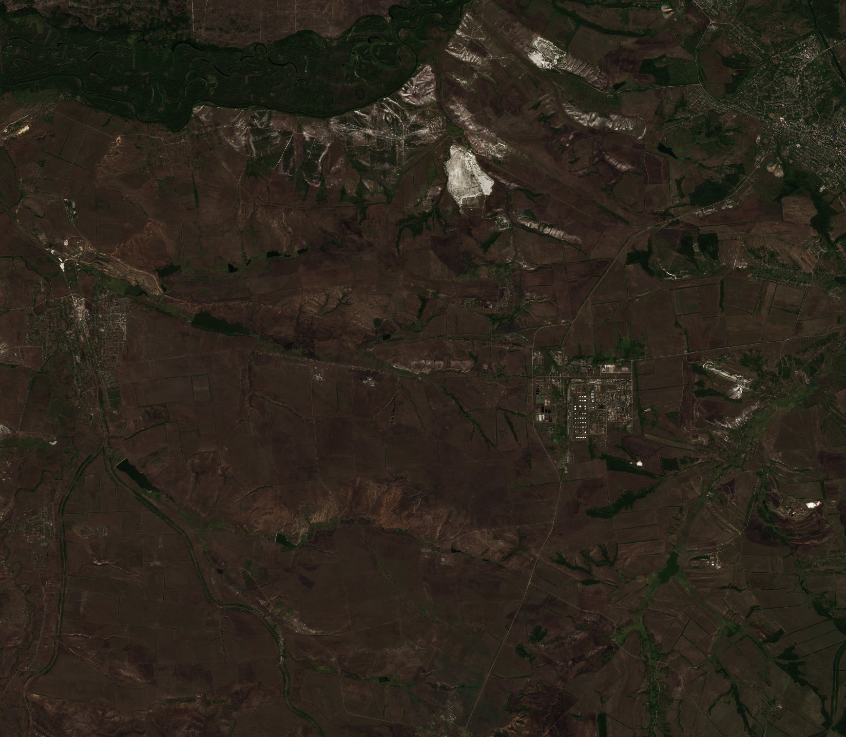 A Lysychansk térségében pusztító tűz leégett területe műholdról, 2026. szeptember 9.