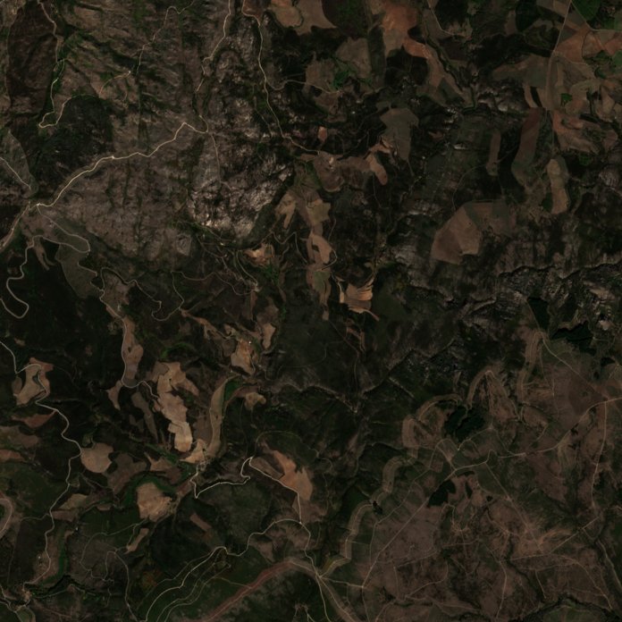 A terület a tűz után, 2026. október 10.