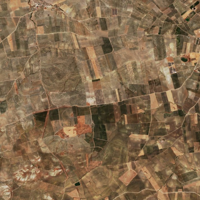 A Mengibar térségében pusztító tűz leégett területe műholdról, 2026. szeptember 24.