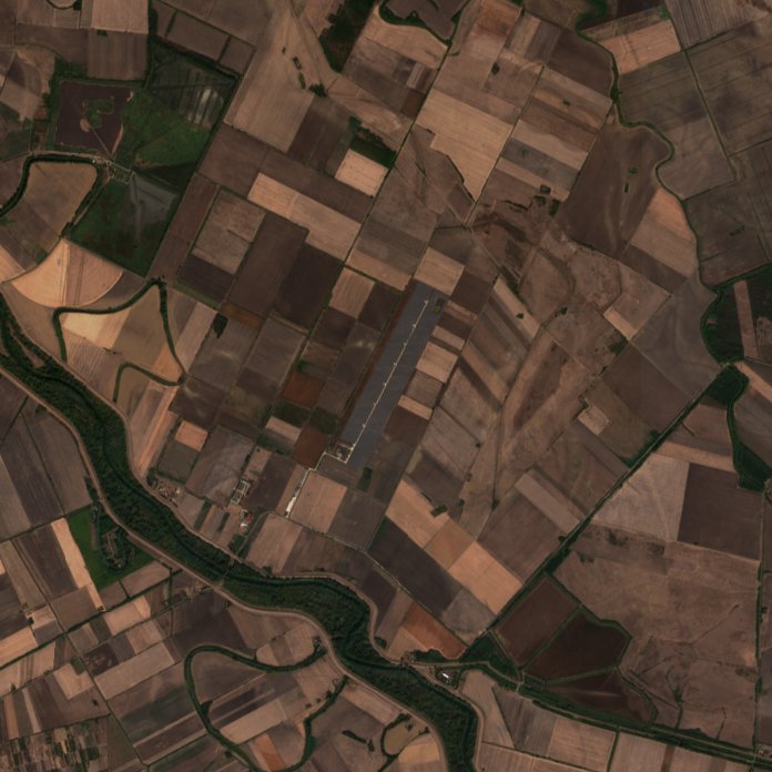 A Mezőberény térségében pusztító tűz leégett területe műholdról, 2026. szeptember 30.