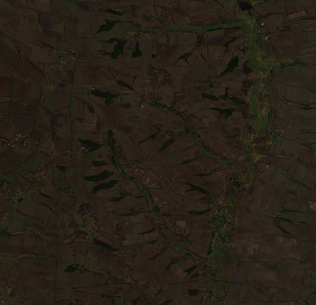 A Miluvatka térségében pusztító tűz leégett területe műholdról, 2026. szeptember 9.