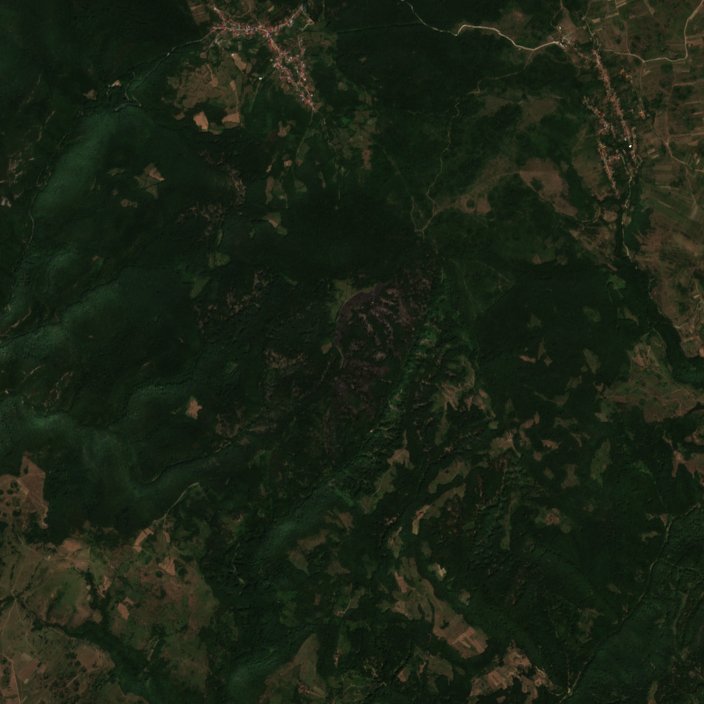 Leégett terület műholdról — Moldova Nouă