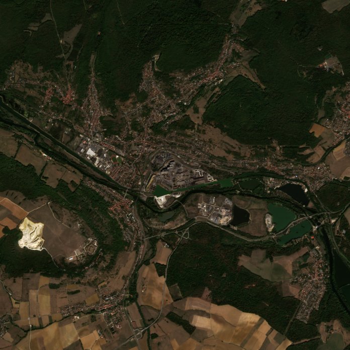 A Neuves-Maisons térségében pusztító tűz leégett területe műholdról, 2026. szeptember 23.