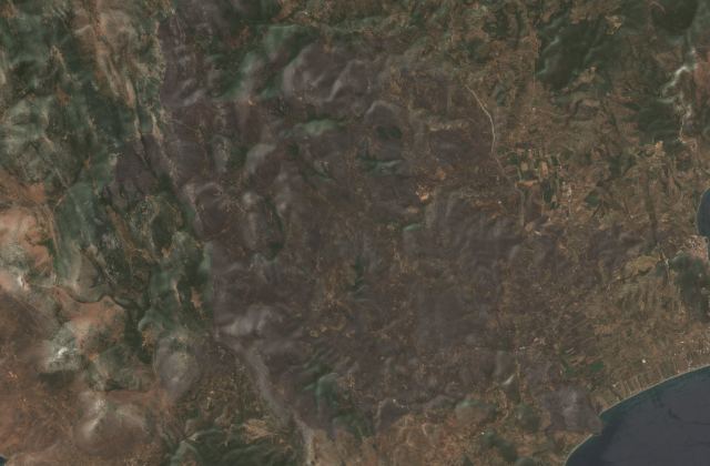 Leégett terület műholdról, 2021. 08. 05.