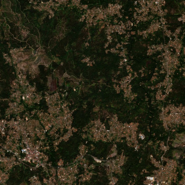 A Ponteareas térségében pusztító tűz leégett területe műholdról, 2026. augusztus 18.