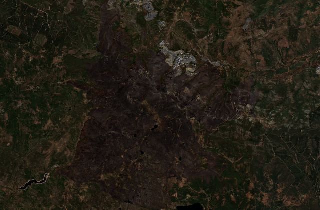 Leégett terület műholdról, 2025. 08. 15.