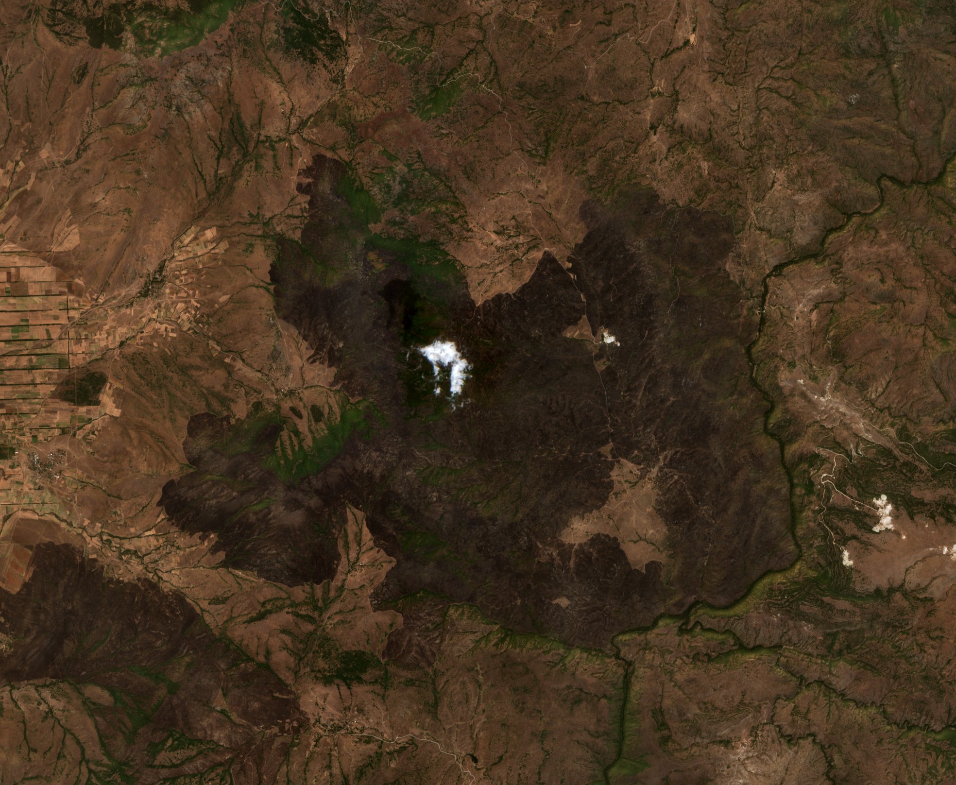 Leégett terület műholdról — Prilep