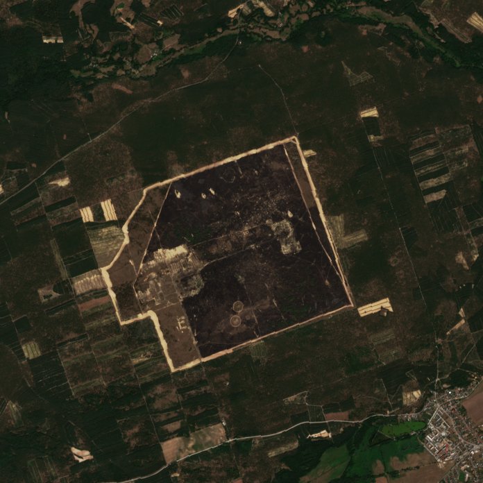 A terület a tűz után, 2026. július 30.