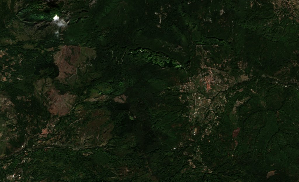 Leégett erdő Olaszország — Sentinel-2 műholdfelvétel, 2026-09-28