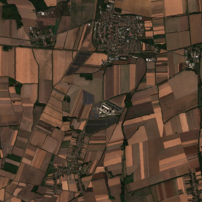 A Szentlőrinc térségében pusztító tűz leégett területe műholdról, 2026. október 3.