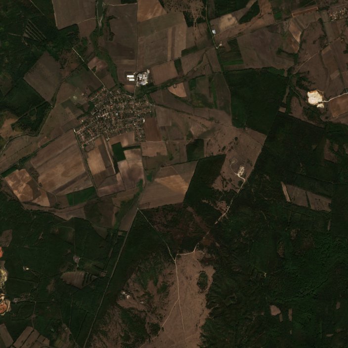 A Tapolca térségében pusztító tűz leégett területe műholdról, 2026. szeptember 30.