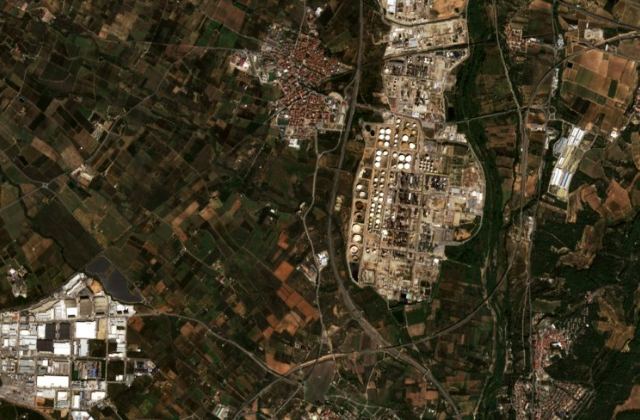 Leégett terület műholdról — Tarragona
