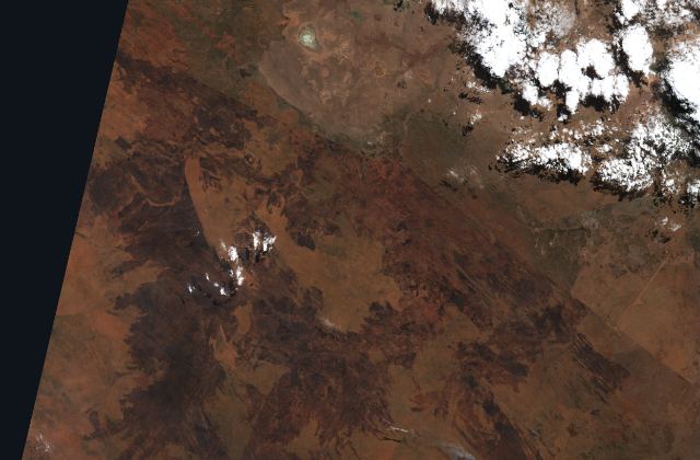 Tennant Creek térségében — műholdfelvétel