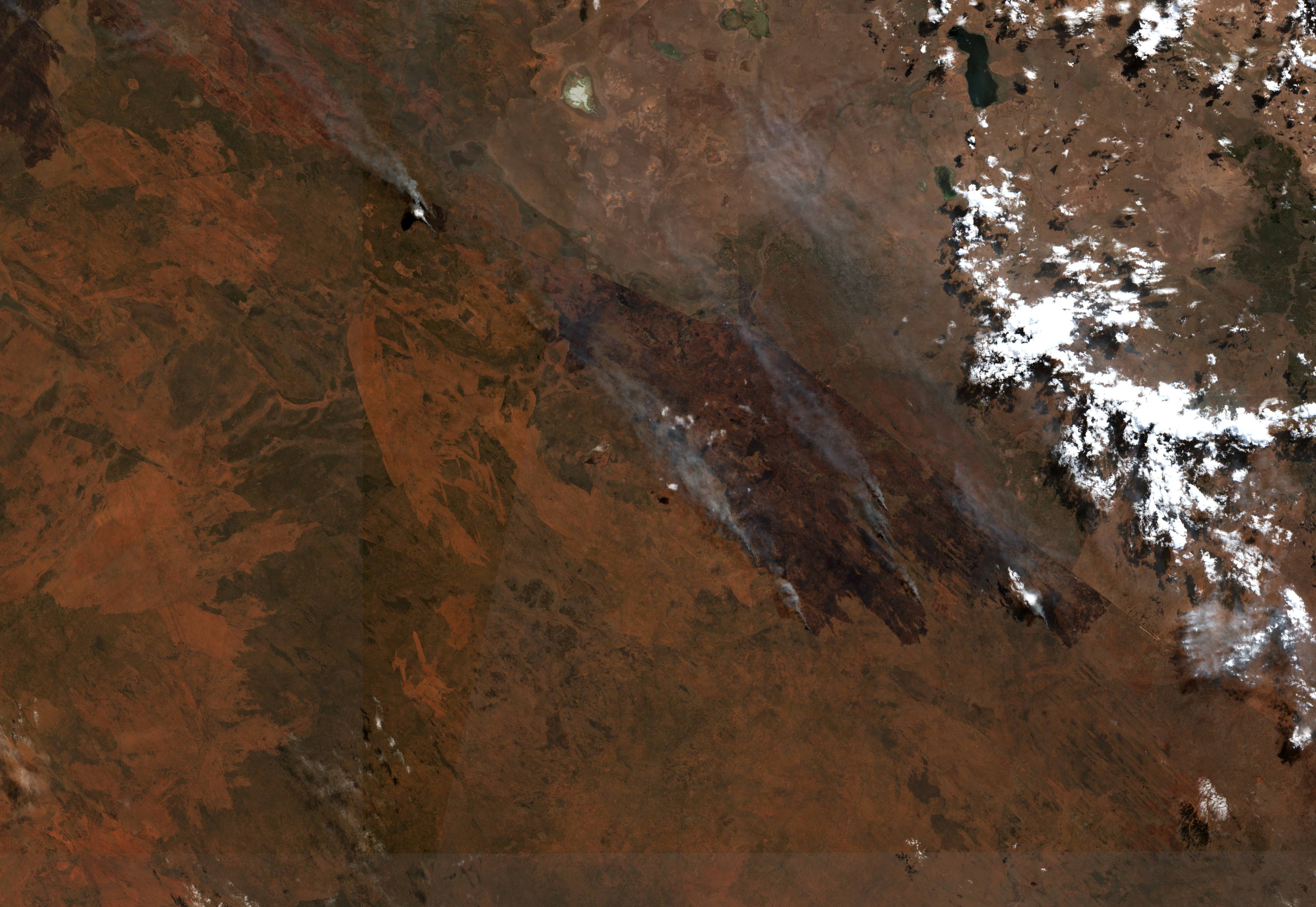 Tennant Creek térségében — műholdfelvétel
