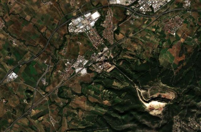 Leégett terület műholdról — Vilafranca del Penedès