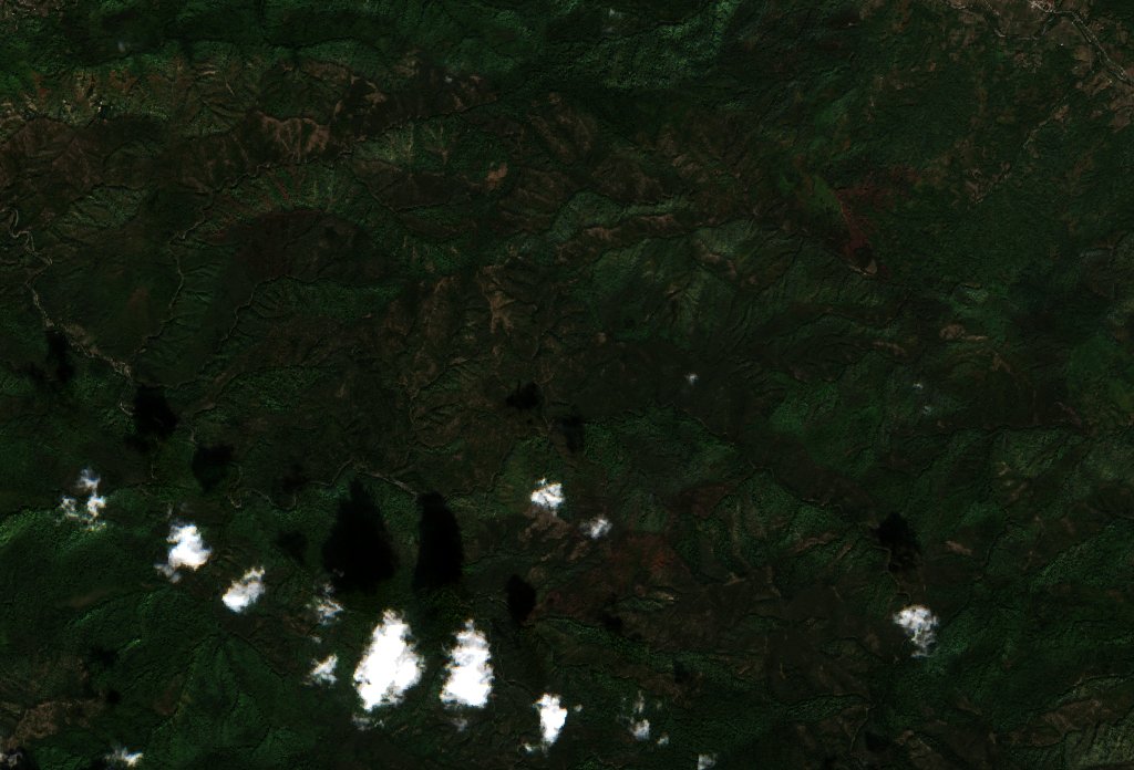 Leégett erdő Bosznia-Hercegovina — Sentinel-2 műholdfelvétel, 2026-09-27